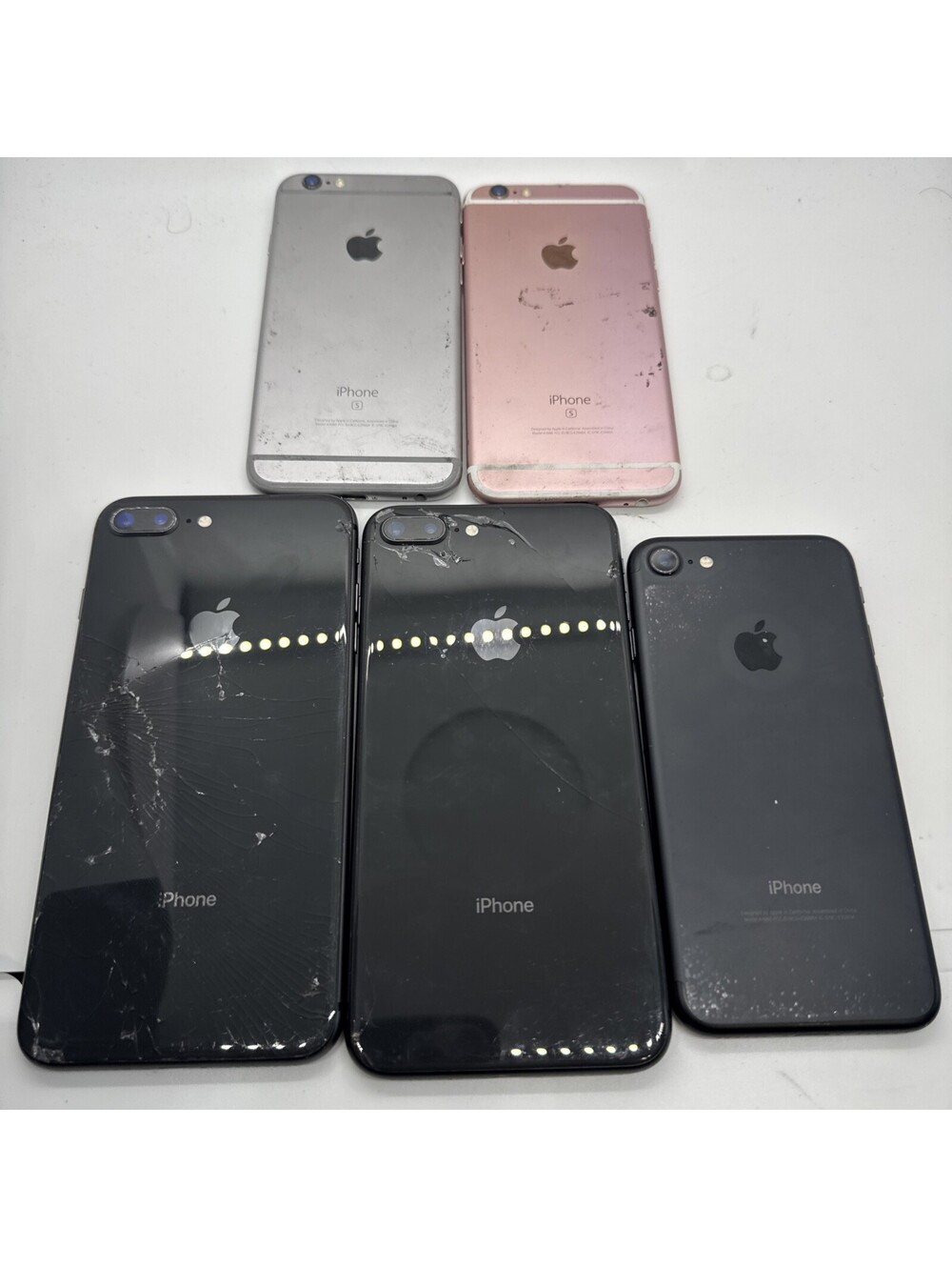 Lot Of 5 iPhones - Mixed Models And Parts - For Parts ONLY Turn On iPhone 6 SE 7